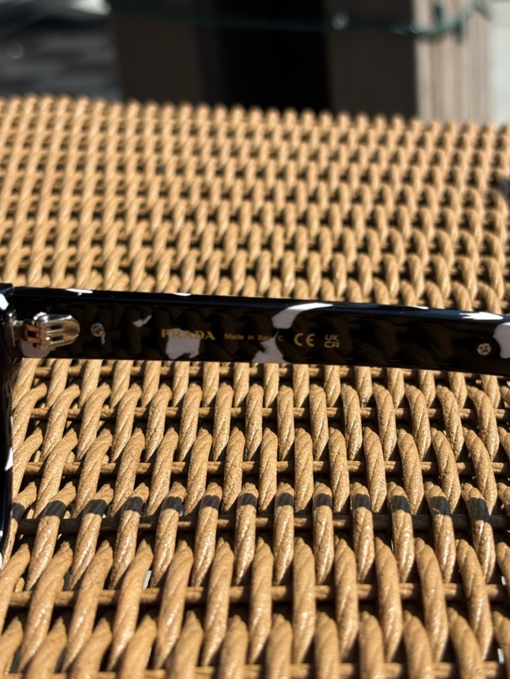 NEW Prada SPR A16S Sunglasses Black Phantos Made in Italy Iconic metal plaque - Picture 5 of 14